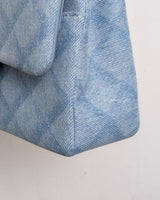 Chanel Classic Flap Small | 22B Light Blue Denim Gold Hardware-details