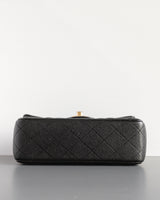 Chanel Mini Rectangle Mini Rectangle | 15C Black Caviar Brushed Gold Hardware-details