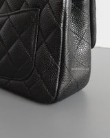 Chanel Mini Rectangle Mini Rectangle | 15C Black Caviar Brushed Gold Hardware-details