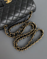 Chanel Mini Rectangle Mini Rectangle | 15C Black Caviar Brushed Gold Hardware-details