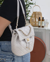 Urban Spirit Backpack Mini Backpack | 25C Light Grey Caviar Light Gold Hardware