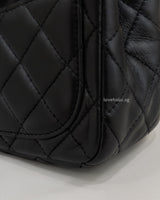 Chanel Pearl Crush Mini Square | Black Lambskin Gold Hardware-details