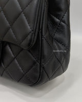 Chanel Pearl Crush Mini Square | Black Lambskin Gold Hardware-details