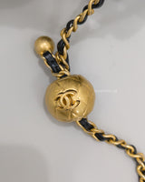 Chanel Pearl Crush Mini Square | Black Lambskin Gold Hardware-details