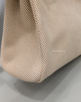 Hermes Herbag 31 | Ecru Beige Nature Canvas Palladium Hardware-details