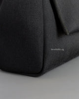 Hermes Herbag 31 | Noir / Noir Canvas Palladium Hardware-details