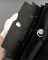 Hermes Herbag 31 | Noir / Noir Canvas Palladium Hardware-details
