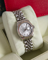 Rolex DateJust 26mm 179174 | with 10-point Diamond Silver Dial -model