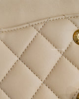 Classic Flap Medium | Beige Lambskin Light Gold Hardware