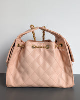 Chanel 25 Small | 26P Pink Caviar Brushed Gold Hardware-back