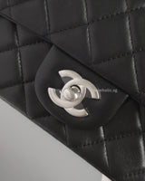 Chanel Classic Flap Mini Rectangle | Black Lambskin Silver Hardware-details