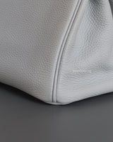 Hermes Birkin Retourne 30 | Blue Pale Taurillon Clemence Gold Hardware-details