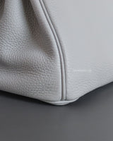 Hermes Birkin Retourne 30 | Blue Pale Taurillon Clemence Gold Hardware-details