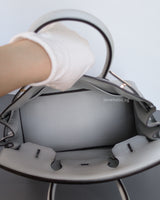 Hermes Birkin Retourne 30 | Blue Pale Taurillon Clemence Gold Hardware-details