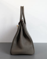 Hermes Birkin Retourne 30 | Etain Togo Gold Hardware-details