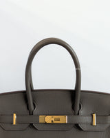 Hermes Birkin Retourne 30 | Etain Togo Gold Hardware-details
