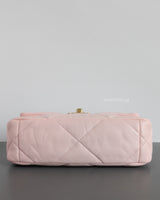 Chanel Chanel 19 Small | 22S Light Pink Lambskin Multicolored Hardware-details
