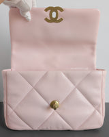 Chanel Chanel 19 Small | 22S Light Pink Lambskin Multicolored Hardware-details