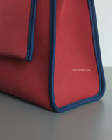 Hermes Herbag 31 Tilt Toile Officier/ Vache Hunter | Ruby/ Malta Blue Palladium Hardware-details