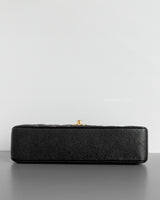 Chanel Classic Flap Medium | Black Caviar Gold Hardware-details