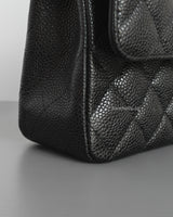 Chanel Classic Flap Medium | Black Caviar Gold Hardware-details