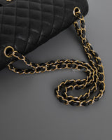 Chanel Classic Flap Medium | Black Caviar Gold Hardware-details
