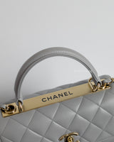 Chanel Trendy CC 20P Grey Lambskin Light Gold Hardware-details