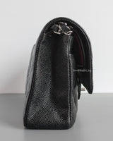 Chanel Classic Flap Medium | Black Caviar Silver Hardware-side