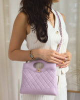 Chanel 31 | Rose Claire Lilac Calfskin Light Gold Hardware-model