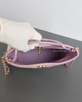 Chanel 31 | Rose Claire Lilac Calfskin Light Gold Hardware-details