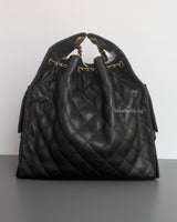 Chanel 25 Medium | Black Caviar Brushed Gold Hardware