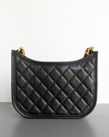 Chanel Hobo Black Calfskin Brushed Gold Hardware-back