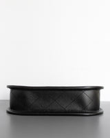 Chanel Hobo Black Calfskin Brushed Gold Hardware-details