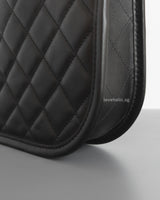 Chanel Hobo Black Calfskin Brushed Gold Hardware-details