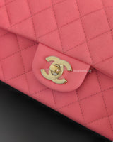 Chanel Mini Rectangle with Top Handle 21S Pink Caviar Brushed Gold Hardware-details