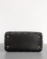 Dior Lady Dior Medium | Black Lambskin Gold Hardware-details