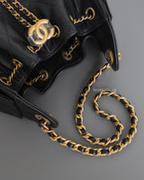 Chanel 25 Mini | Black Caviar Brushed Gold Hardware