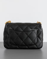 Heart Crush Mini Square | 23P Black Caviar Brushed Gold Hardware