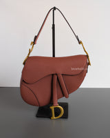 Saddle Medium | Dusty Rose Calfskin Brushed Gold Hardware