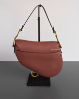 Saddle Medium | Dusty Rose Calfskin Brushed Gold Hardware