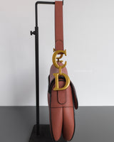 Saddle Medium | Dusty Rose Calfskin Brushed Gold Hardware