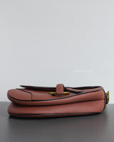 Saddle Medium | Dusty Rose Calfskin Brushed Gold Hardware