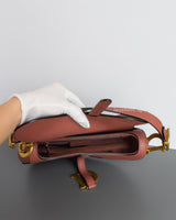 Saddle Medium | Dusty Rose Calfskin Brushed Gold Hardware