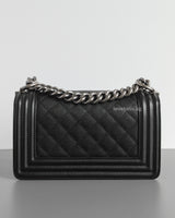 Boy Small | Black Caviar Ruthenium Hardware