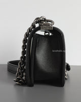 Boy Small | Black Caviar Ruthenium Hardware