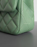 Chanel Mini Rectangle 21C Light Green Lambskin Light Gold Hardware-details