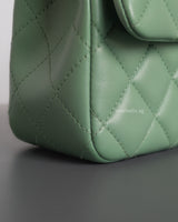 Chanel Mini Rectangle 21C Light Green Lambskin Light Gold Hardware-details