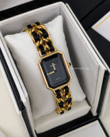 Chanel Vintage Premiere Watch 1987 Size M | 24K Gold Hardware-front