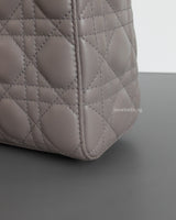 My ABC Lady Dior Small | Grey Lambskin Light Gold Hardware