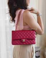 Chanel Classic Flap Medium | 20S Dark Pink Caviar Gold Hardware-model